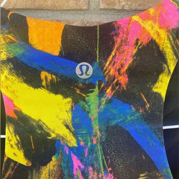 Lululemon Wunder Train Long Line Racerback Tank Top Undertone Black Multi ~ 2 - Picture 6 of 11